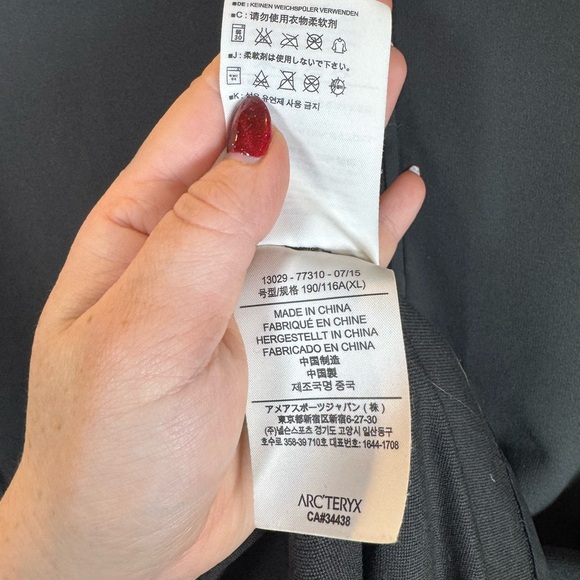 Arc’teryx Rho LT Zip Neck Base Layer Pullover Men’s Size XL - Picture 8 of 8